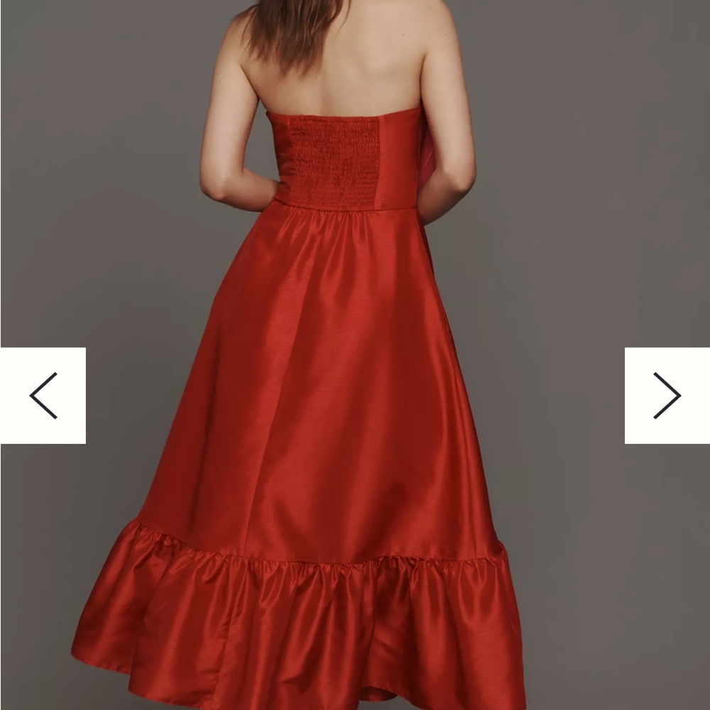 NEW Anthropologie Hutch Strapless Heart Maxi Dress size 8 Heart front - Picture 3 of 4